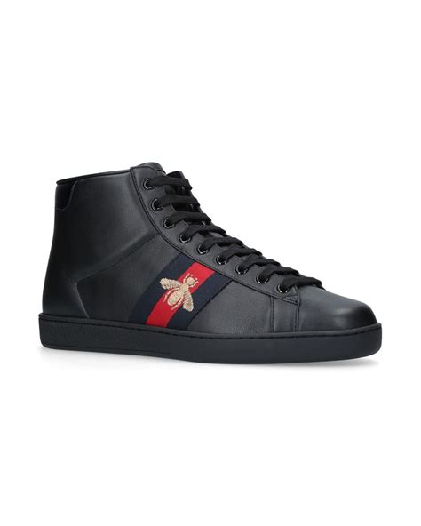 gucci new ace high top|Gucci ace bee embroidered.